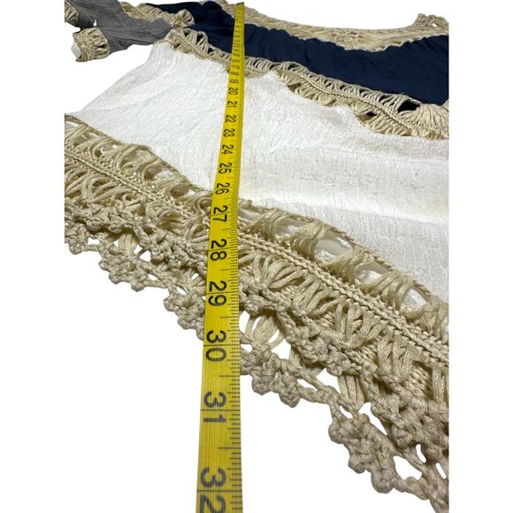 Arianna by Howards Boho Crotchet Hollowed Out Blouse/ Beach cover up Size S/M - Picture 5 of 7